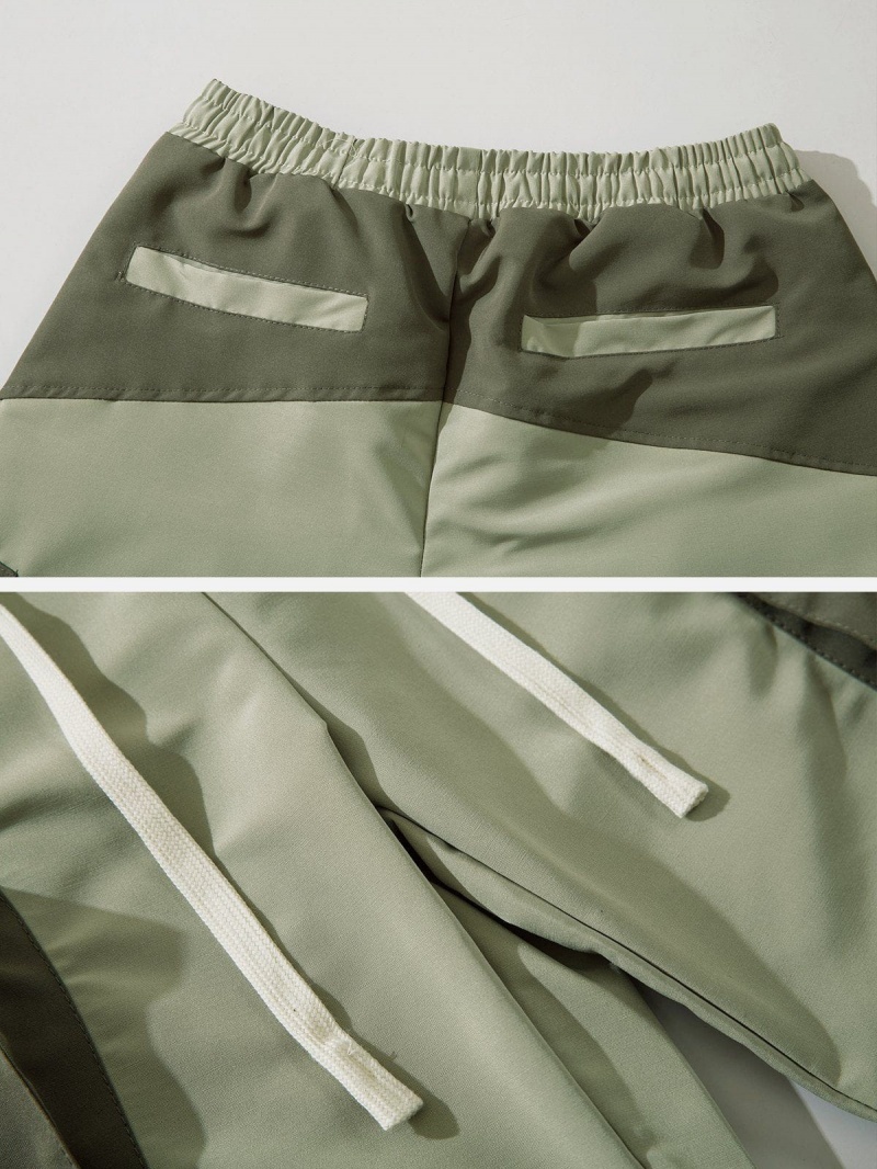 Short Aelfric Eden Colorblock Large Pocket Cargo Vert | IKQ-28894646